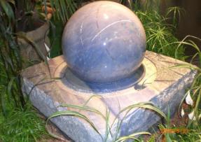 藍(lán)色石材應(yīng)用 風(fēng)水球