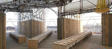 Carmody Groarke在倫敦Westfield工地設(shè)計(jì)臨時(shí)餐廳2