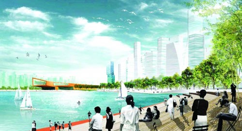 “前海水城”方案效果圖之一。