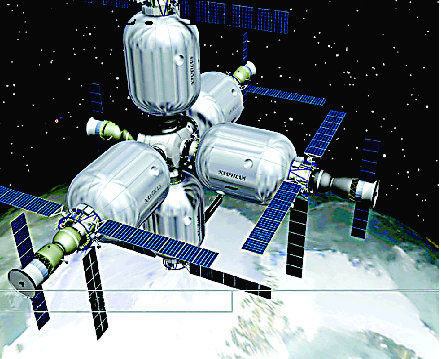 畢格羅航宇公司(Bigelow Aeroace)正在建造的充氣式太空站效果圖