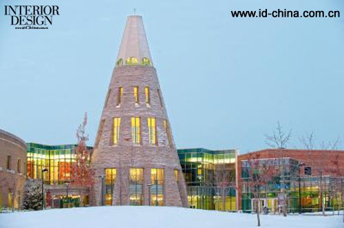 Holzman Mo Bottino Architecture設(shè)計美國印第安那州大學(xué)中心塔-1