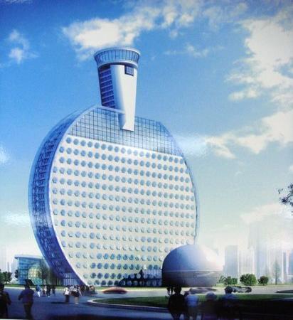 安徽雷人建筑“乒乓球大廈”遭吐槽
