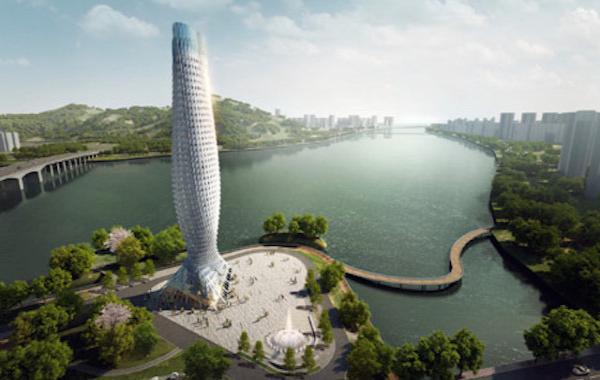 RMJM建筑公司設(shè)計(jì)的珠海市斗門(mén)區(qū)景觀塔